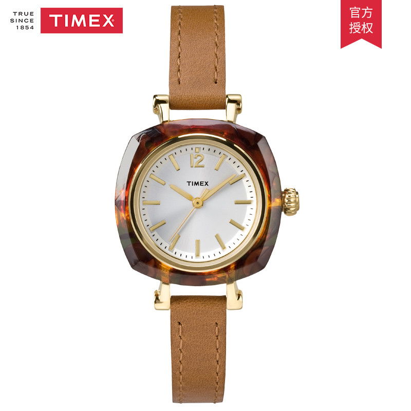 全国联保TIMEX/天美时石英手表女时装手表女表TW2P70000 巧克力色