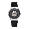 斯沃琪(Swatch)手表 装置51金属系列 休闲时尚 皮革表带 机械男士表YIS402