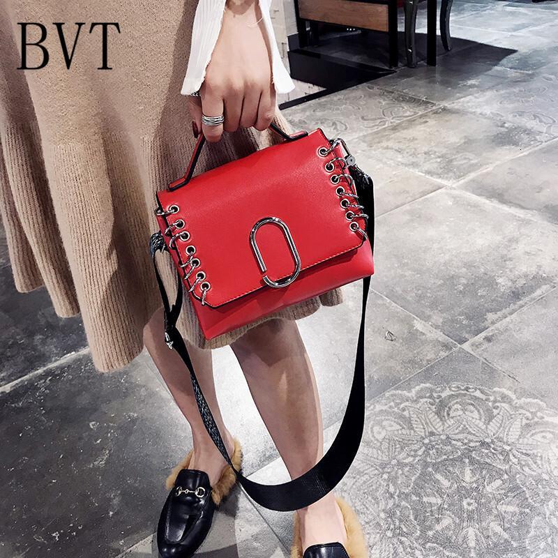 BVT复古软面手提小包包女简约个性铁环小方包宽肩带单肩斜跨小包_2 酒红色