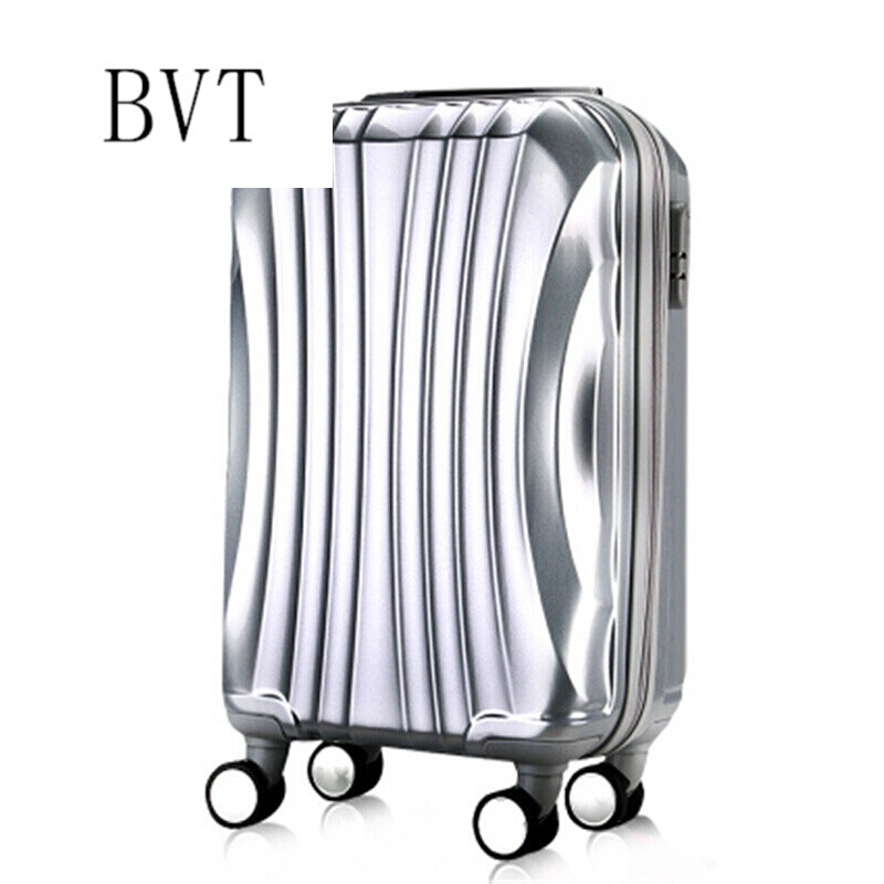 BVT拉杆箱万向轮20寸24行李箱女密码箱托运箱登机箱旅行箱 26寸 银色