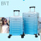 BVT新款铝框拉杆箱渐变色行李箱20/24/26寸箱子海关锁密码旅行箱女拉杆箱万向轮 #24寸 黑色