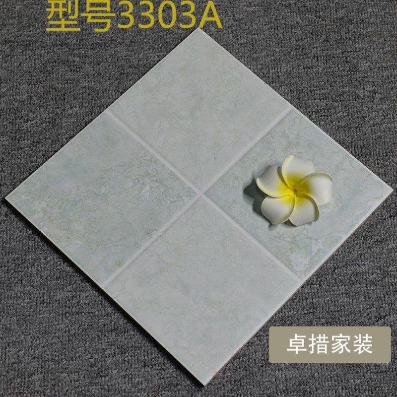 【壹德壹系列】田园仿古砖300X300厨房卫生间亮光瓷砖防滑砖阳台院子哑光格子砖 300*300 3303A图片,高清实拍图—苏宁易购