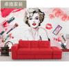 韩式半永久定妆纹绣店美容店美甲店背景墙定制背景墙纸壁画_0 无缝进口宣绒布（整张)