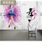 3d芭蕾女孩墙纸舞蹈室艺术培训班大型壁画健身瑜伽房涂鸦背景壁纸_8 （整张）无缝环保油画布/平方