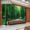 大型壁画3D田园电视背景墙客厅立体竹林山水个性壁纸卧室竹子墙纸 无缝宣绒布一平米