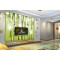 无缝中式绿色竹子壁画卧室沙电视背景墙客厅影视墙壁纸墙纸 无缝真丝布（整张/平方）