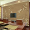 中式复古高清手绘工笔花鸟3D电视背景墙客厅沙卧室壁纸墙纸壁画 5D凹凸真丝布（整张）