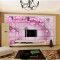 电视背景墙纸壁纸客厅卧室3D无纺布无缝墙布大型壁画个性蝴蝶粉色 无缝宣绒布（整张/平方）