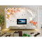 无缝大型壁画客厅墙纸卧室沙床头简约3D电视背景墙壁纸防水花朵 无缝闪银布（整张/平方）