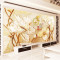 无缝3d个性定制壁画中式复古家和荷花电视背景墙沙客厅墙布墙纸 5D凹凸真丝布（整张）
