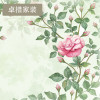 玫瑰田园美式墙纸艺术电视背景墙壁纸北欧无纺布定制壁画墙布 颜色S