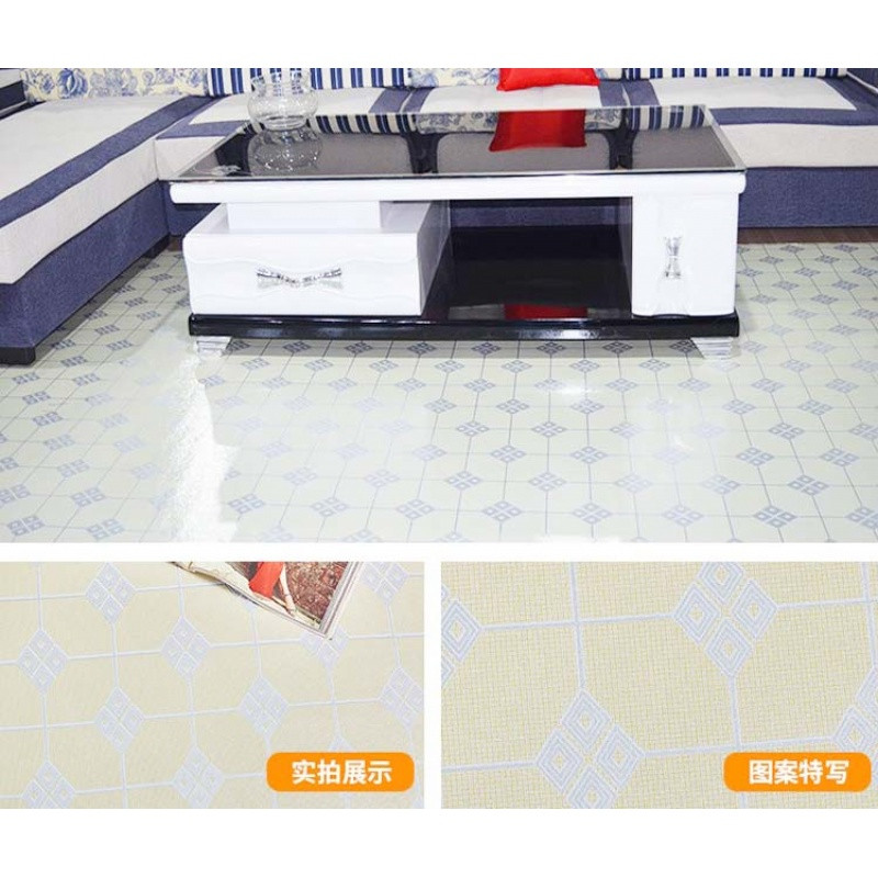 康天地板贴纸地板革家用加厚pvc地板耐磨防水卧室塑胶地毯2.0mm_4