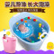 婴儿游泳桶池超大儿童洗澡桶宝宝浴盆泡澡桶浴桶洗澡盆可坐 蓝色+脖子游泳圈