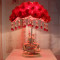 台灯卧室床头结婚礼物创意时尚红色新房婚房实用婚庆装饰对灯 007红灯罩52cm（可以放照片）