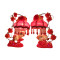 台灯卧室床头结婚礼物创意时尚红色新房婚房实用婚庆装饰对灯 精品比翼双飞百年好合43cm高