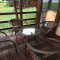 【京好】 藤椅子茶几三件套五件套组合 高档办公阳台休闲户外家具E79 咖啡色1桌4椅