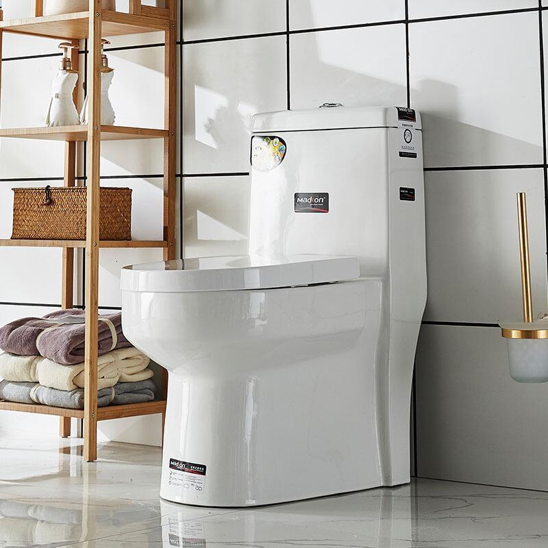 用超大管道马桶普通坐便器节水墙排抽水马桶连体座便器_8 220mm G款雪花釉面脲醛盖板