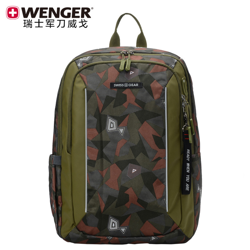 Wenger/威戈威戈SWISS GEAR创想家系列迷彩双肩包14英寸电脑包潮 迷彩绿