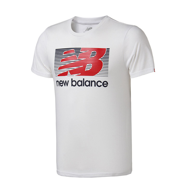 New Balance/NB男装短袖T恤2018新款休闲针织运动上衣AMT81537 M AMT81537-WT白色