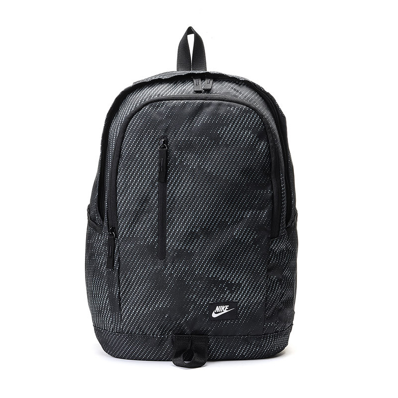 NIKE耐克男包2018新款运动休闲双肩包轻便旅行包学生书包BA5231.. BA5231-016黑+黑+白