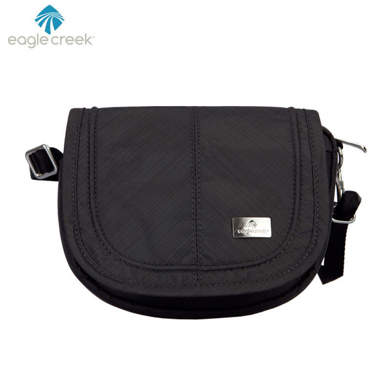 美国eaglecreek Mini Crossbody女式单肩小包 斜挎背包_sGQ22 黑色