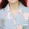 茵珠麗YinZhuli 2018夏天全棉可外穿开衫女生居家服套装 夏季纯棉短袖短裤女士休闲睡衣家居服8016 2XL码 3号款