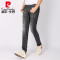 皮尔卡丹（pierre cardin）0800-203813 2018春夏新品男装水洗磨白时尚修身弹力舒适小脚牛仔裤 30(2尺3) 黑色
