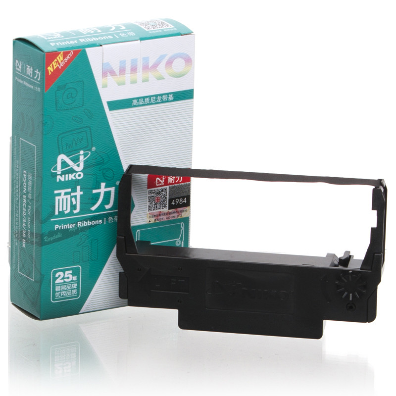 耐力ERC30/34/38色带适用爱普生TMU220 M188D M-U310 TMU370 MU375 260 黑色色带架1支装