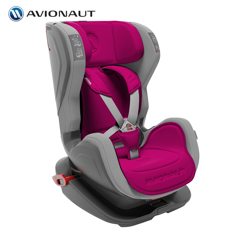 波兰AVIONAUT爱为诺346299儿童便携式汽车安全座椅9个月-7岁-紫红色