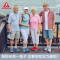 足力健老人鞋 夏季运动户外休闲鞋男款透气网面鞋清凉爸爸鞋子中老年健步健康鞋 男款 红色女款 38码