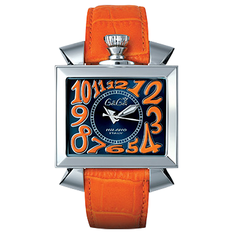 GaGa MILANO 时尚休闲Napoleone系列40MM石英表 6000.4 橙色