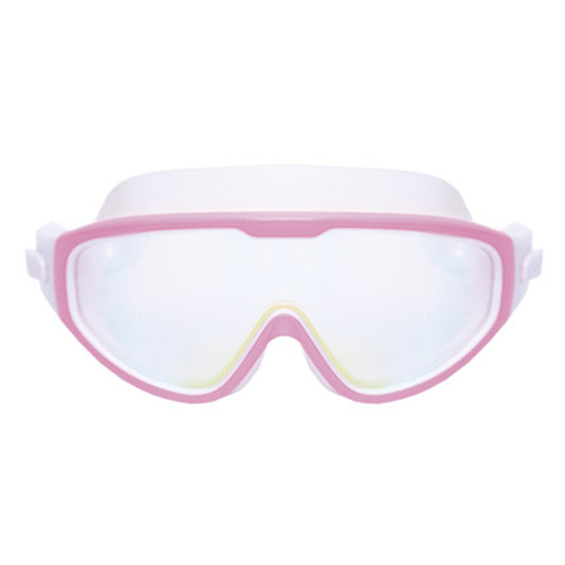 舒漫泳镜高清防雾防水男女游泳装备带耳塞一体成人游泳眼镜 粉色