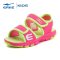 鸿星尔克新款小童童鞋夏季男女童儿童凉鞋宝宝凉鞋沙滩鞋男童 樱红/果绿 30码/20cm