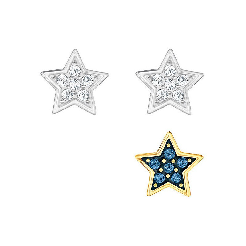 施华洛世奇(Swarovski) CRYSTAL WISHES STAR 不对称耳钉 耳饰 欧美风格 人造水晶 其他 星星蓝色5276612