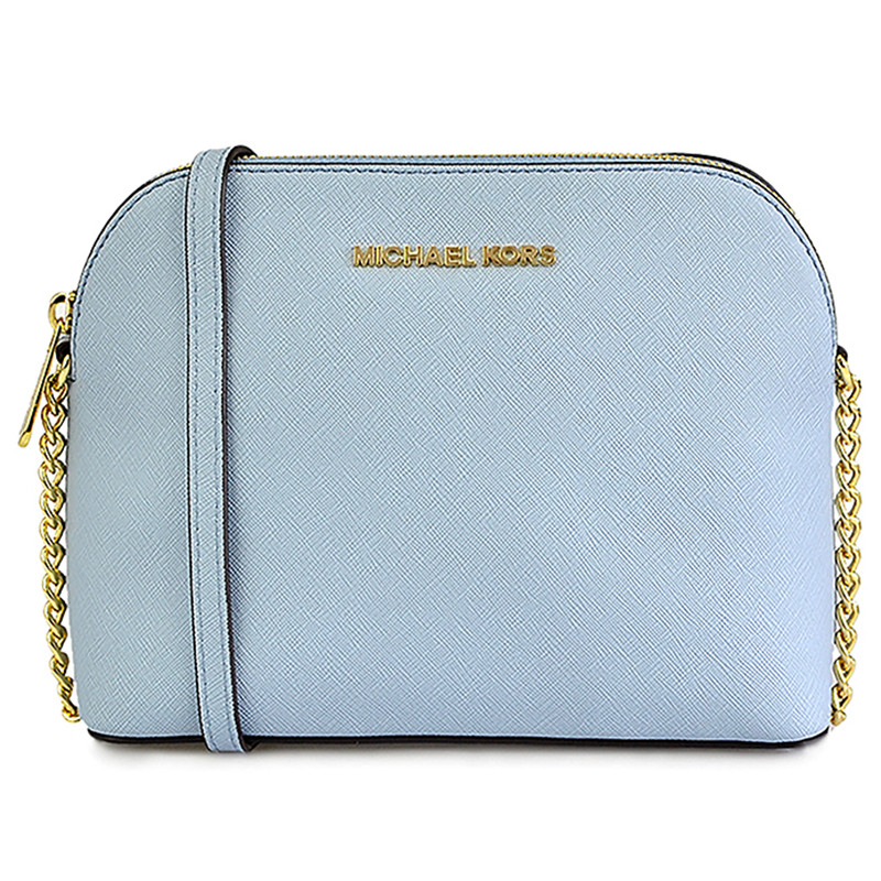MICHAEL KORS 迈克·科尔斯女款皮质链条斜挎贝壳单肩包 32H4GCPC7L 浅蓝色