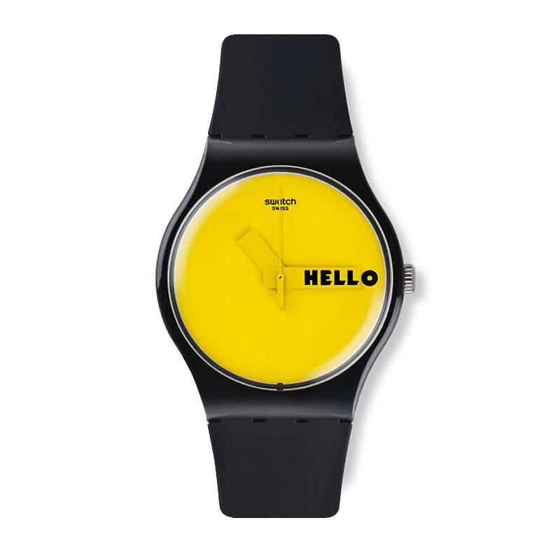 斯沃琪（Swatch）手表 原创炫彩系列 HELLO指针石英男女表SUOB120 SUOB120