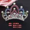 儿童皇冠发饰小王冠 闪亮彩色水钻头饰花童配饰小女孩饰品可爱清新小朋友发饰婴童头饰 花色420