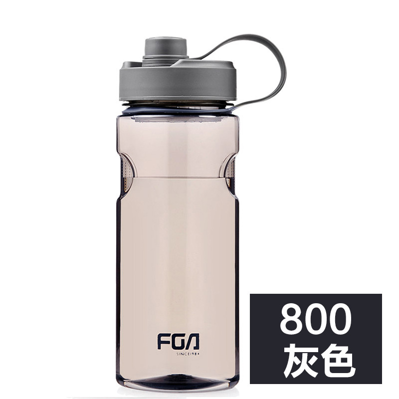 富光超大容量便携塑料水杯太空杯随手杯运动杯子户外水壶 800ml灰色
