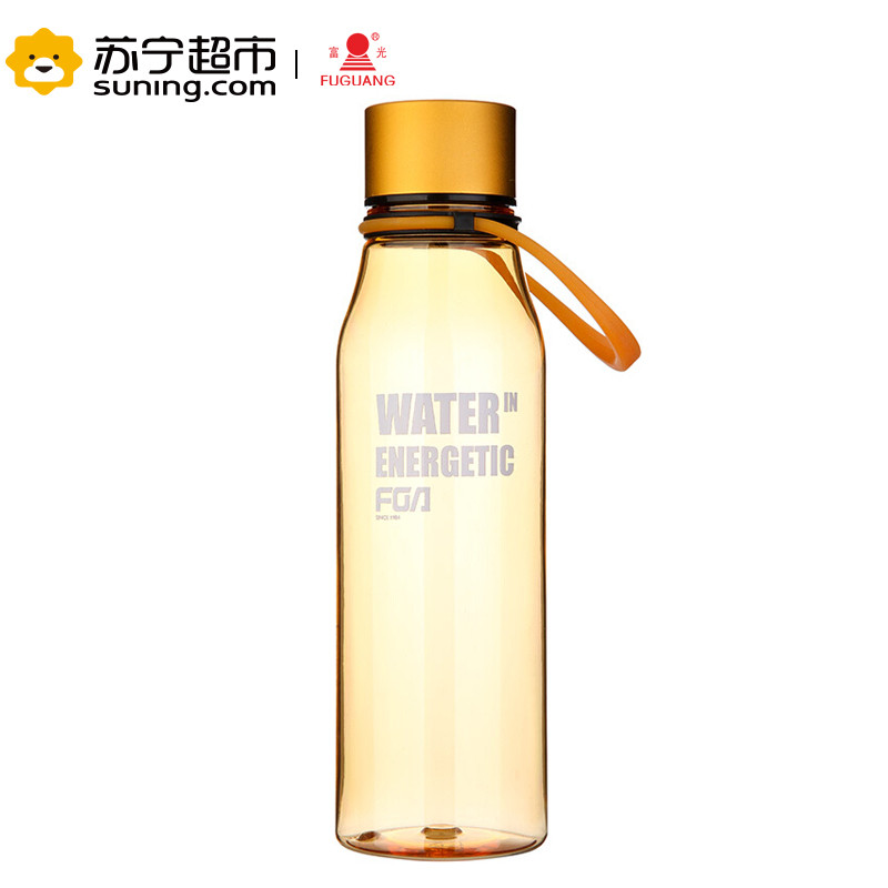 富光（FUGUANG）太空杯WFS1001-580 580ml时尚随手杯 塑料杯太空杯带茶隔男女士水杯子便携带盖茶杯子 橙色（磨砂）