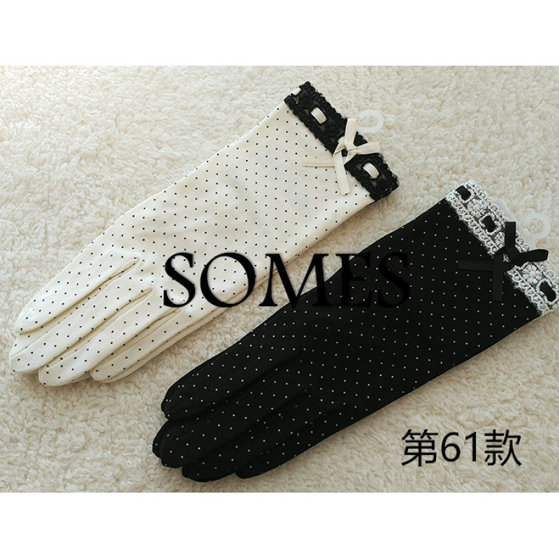 防晒手套防晒紫外线抗UV手套短款手套遮阳袖套开车女夏季新品_1 第61款黑色