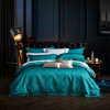 LOVO家纺床品四件套 60支高支高密 奢华大提花 典雅纯色床上用品床单被套枕套 1.5/1.8米床 玛蒂 玛蒂 1.5m床（200*230cm）