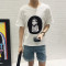 夏季2018短袖男装T恤半袖青少年韩版潮T恤 2XL 黑色