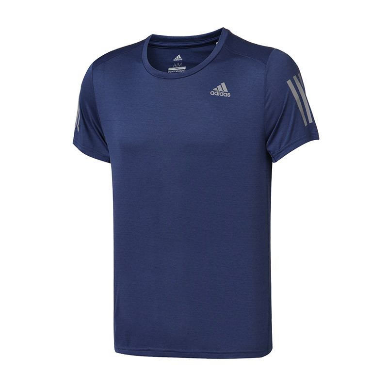 adidas阿迪达斯男子短袖T恤新款跑步健身透气运动服CE7264 M CE7264暗靛蓝S18