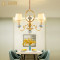 铜享 美式乡村全铜吊灯欧式新古典吊灯客厅餐厅卧室灯陶瓷简约大厅吊灯具 12头吊灯＋赠LED光源