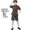 儿童服装成人小孩小红军衣服演出服女装合唱服装男女小朋友表演服装通用套装婴童服装套装 180cm 儿童蓝色绑腿款