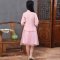 儿童学生服装唐装汉服古装古筝演出服女童幼儿六一合唱可爱创意小清新创意女宝宝裙子 140cm 白红