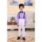 六一儿童合唱演出服男童背带裤小学生朗诵舞蹈服幼儿园小朋友表演服通用套装简约婴童套装 110cm 长袖背带裤粉色