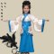 儿童汉服国学服古装幼儿园男女小孩学生书童三字经弟子规表演出服复古春秋夏套装 90cm 红色女款
