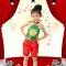六一儿童节表演服幼儿舞蹈服装男童腰鼓少儿幼儿园小朋友女童演出服通用简约小清新婴童套装 130cm 绿肚兜+红裤子