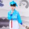 古装汉服儿童弟子规三字经国学朗诵演出服女小学生幼儿园书童男孩子女孩子春夏秋季套装 140cm 中国节（天蓝色）